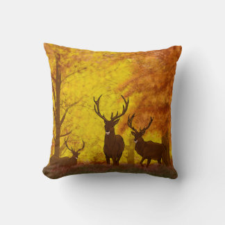 Coussin Une illustration extraordinaire de cerfs, de chass