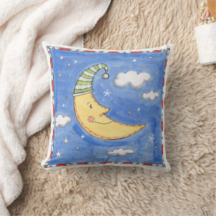 Coussin Une Lune Heureuse 