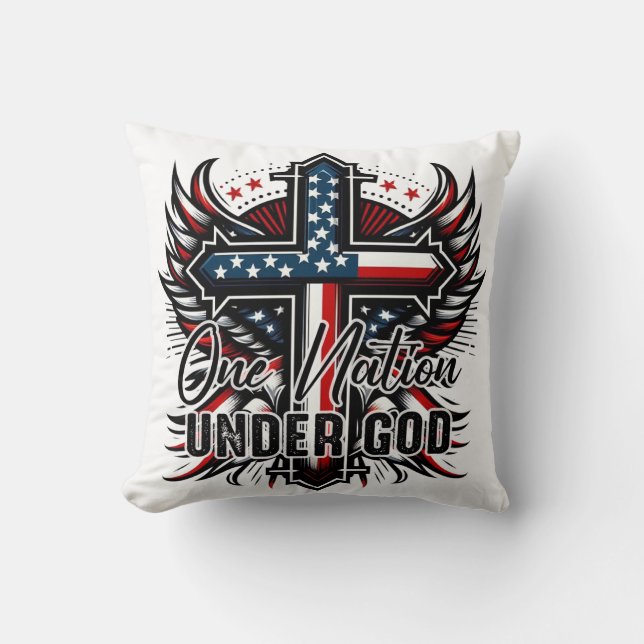Coussin Une nation sous Dieu (Recto)