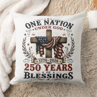 Coussin Une nation sous Dieu 250 ans de bénédictions