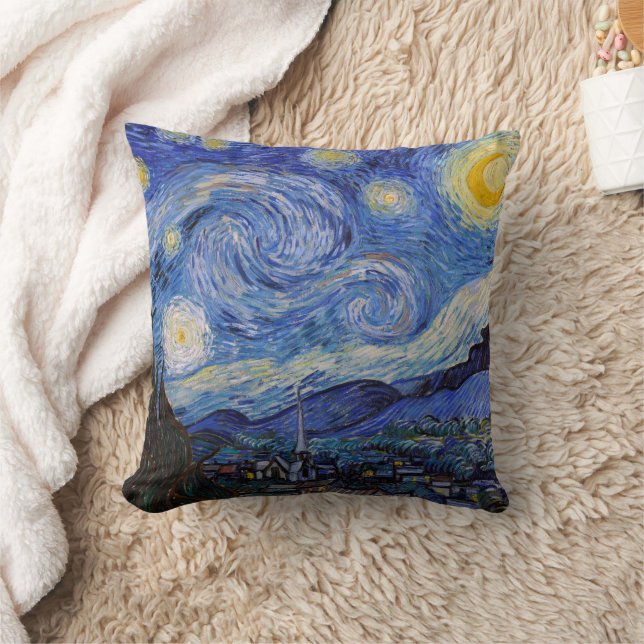 Coussin Une nuit étoilée : Saint Remy par Vincent Van Gogh (Couverture)