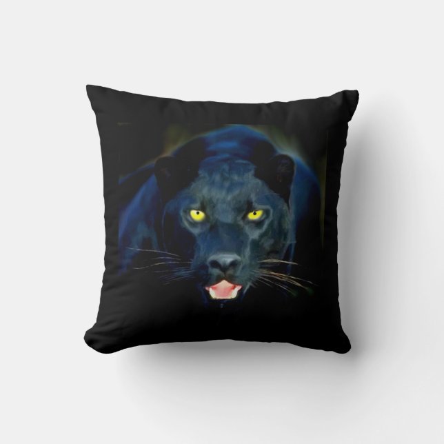 Coussin Une panthère noire (Recto)