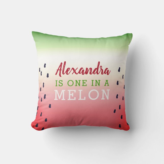Coussin Une Pastèque One in a Melon (Recto)