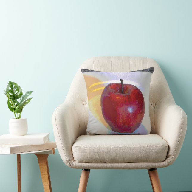 Coussin Une pomme rouge brillante (Chaise)