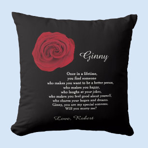 Coussin Une proposition de mariage unique va-t-elle m'épou