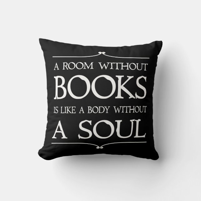 Coussin Une salle sans citation de livres (Recto)
