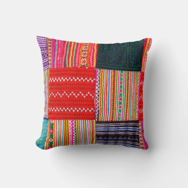 Coussin une surface composée en Patchwork de style asiatiq (Recto)