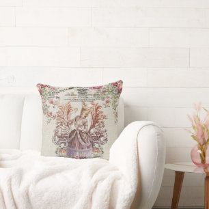 Coussin Une vintage avec des roses