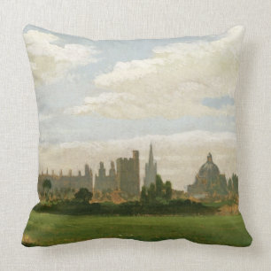 Coussin Une vue d'Oxford (huile sur le carton à