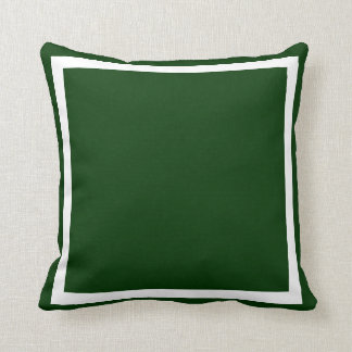 coussin uni vert foncé