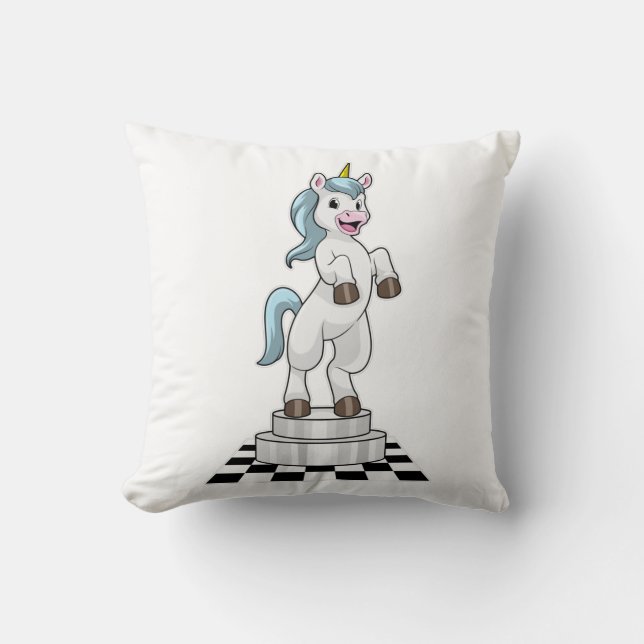 Coussin Unicorn at Chess (Recto)