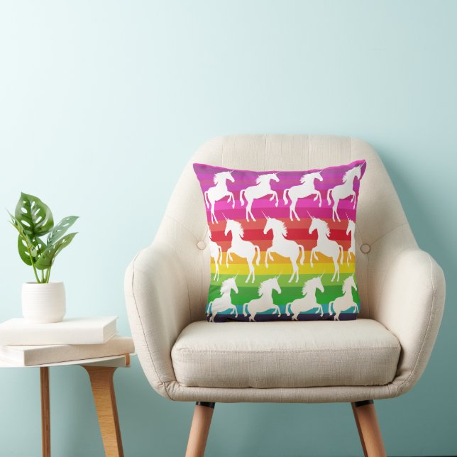 Coussin Unicorn et Rainbow (Chaise)
