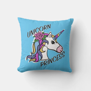 Coussin Unicorn Princess Design - Jeu d'oreiller 16" x 16"