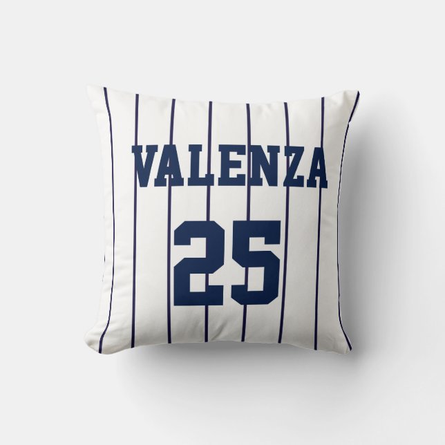 Coussin Uniforme Jersey Pinstripe de baseball pers (Recto)