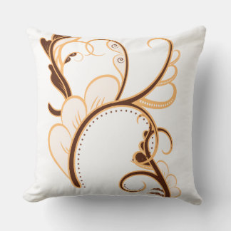 Coussin Unique design of curved branch motif pillow