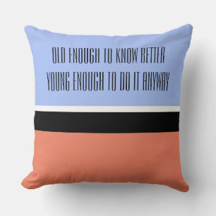 Coussin Uniquement Arrière - plan couleur - bleu clair + v