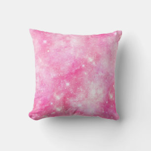 Coussin Univers de galaxie rose