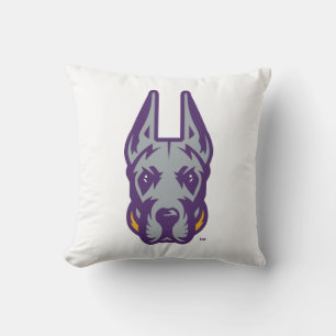 Coussin Université d'Albany Chef de la mascotte Great Dane