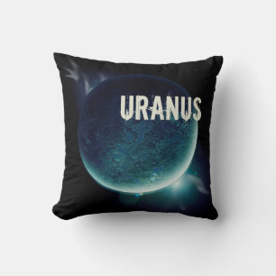 Coussin Uranus bleu planète 3d espace univers illustration