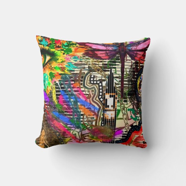 Coussin urbain de coussin de graffiti (Recto)