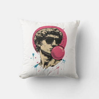 Coussin Urban Retro David — Bubblegum Pop Statue