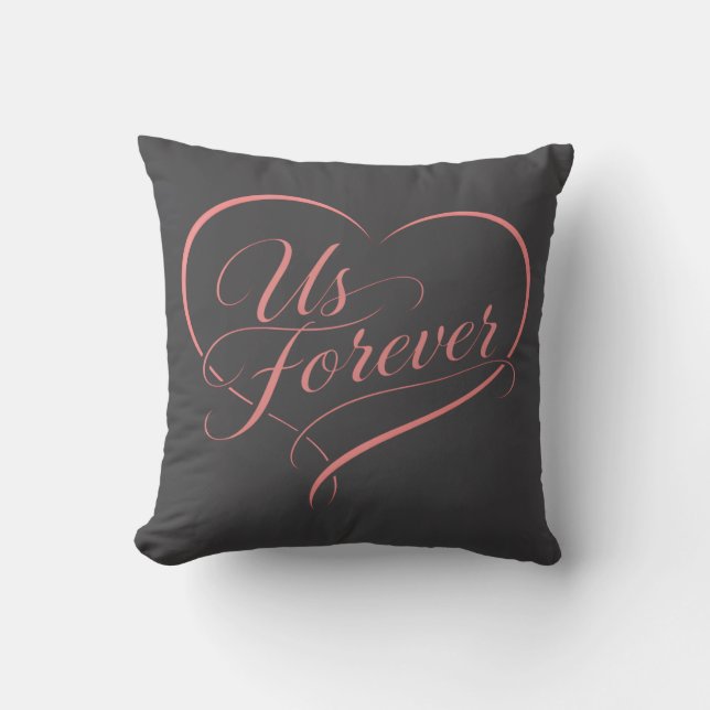 Coussin Us Forever Romantic Heart Pillow (Recto)