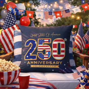 Coussin USA 250e anniversaire patriotique 