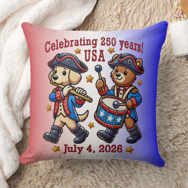 Coussin USA 250th Anniversary Souvenir - Patriotique (Couverture)