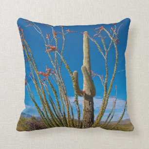 Coussin USA, Arizona. Cactus Dans Le Parc National Du Sagu