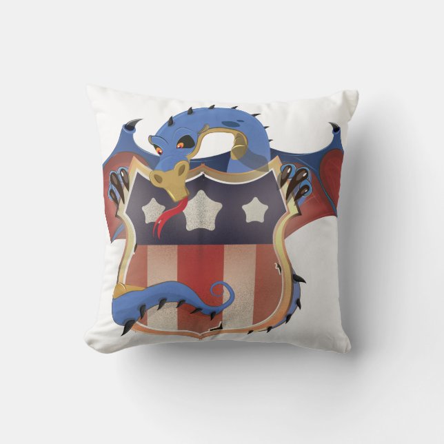Coussin USA Dragon Vintage Shield (Recto)