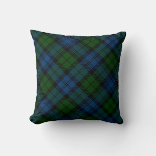 Coussin Vacances de Noël Vertes Plaid Tartan Rustique