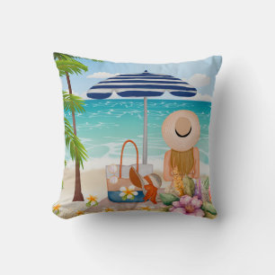Coussin Vacances d'été, vacances de luxe au bord de la mer