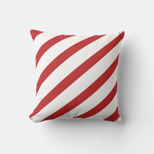 Coussin Vacances Red & White Stripes (Recto)