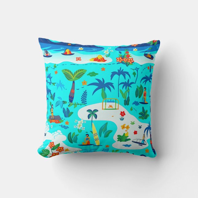Coussin Vacances tropicales (Recto)