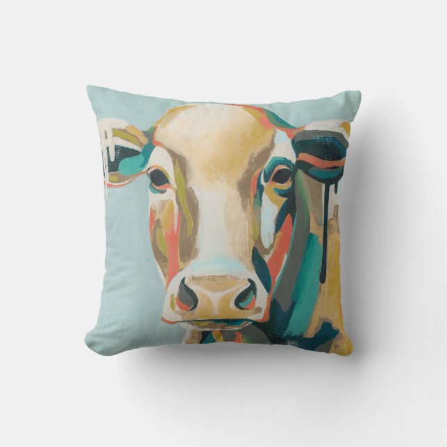 Coussin Vache colorée (Recto)