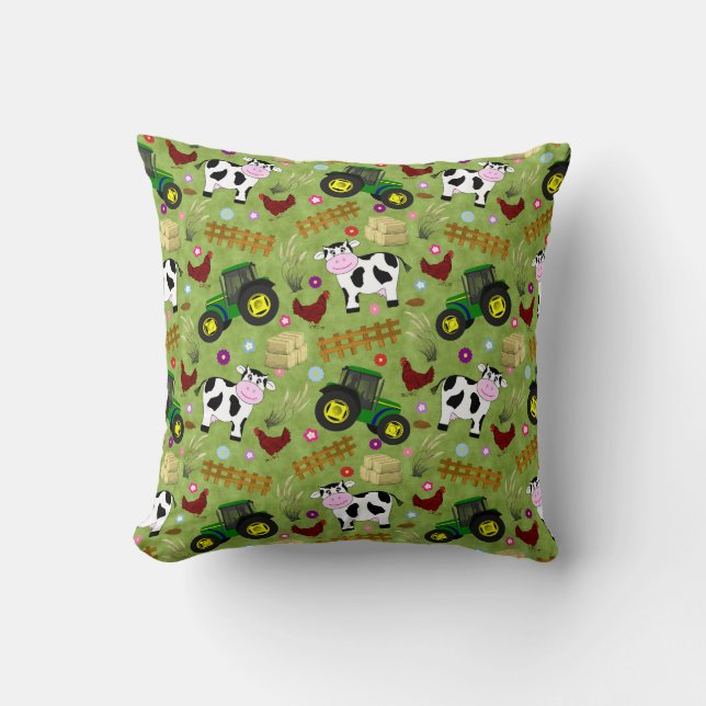 Coussin Vache de la ferme (Recto)