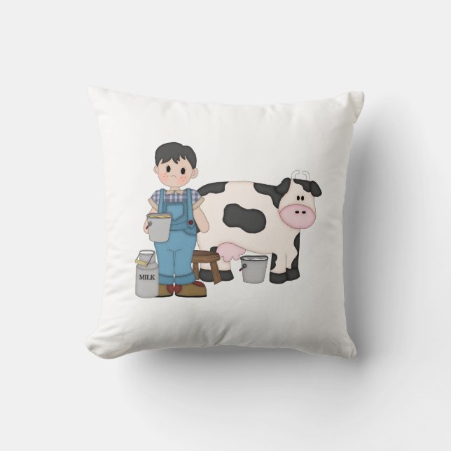 Coussin Vache laitière garçon (Recto)