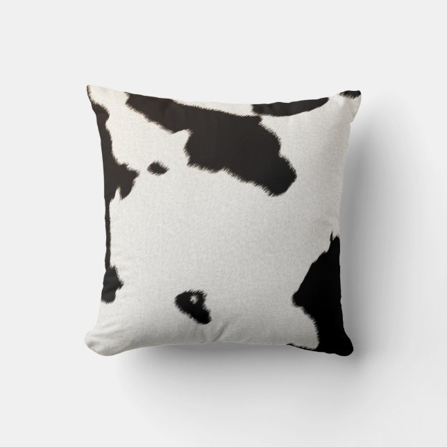 Coussin vache laitière taches noires et blanches élégantes (Recto)