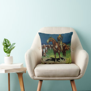 Coussin Vacher vintage, éleveur de bétail ranch sur la fer