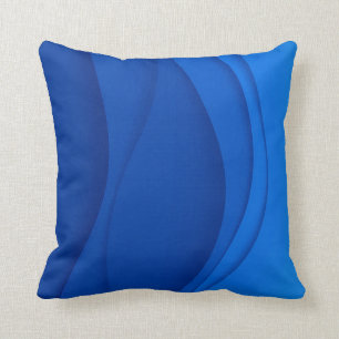 Coussin Vague Bleue Douce De Luxe