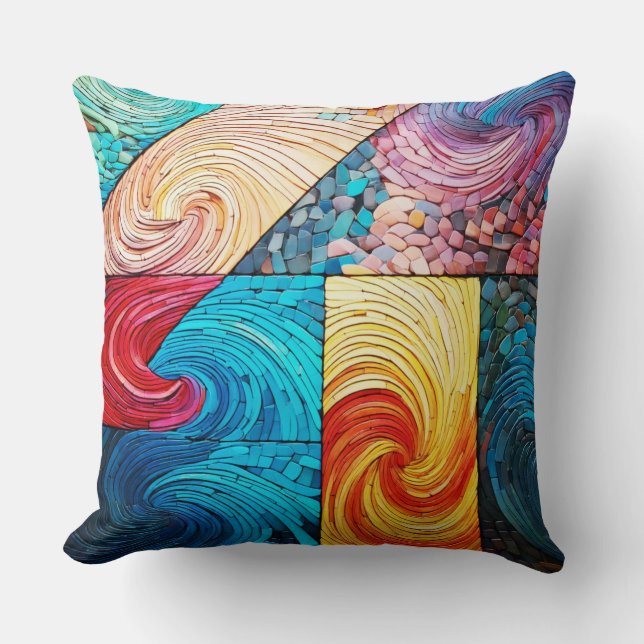 Coussin vague colorée (Recto)