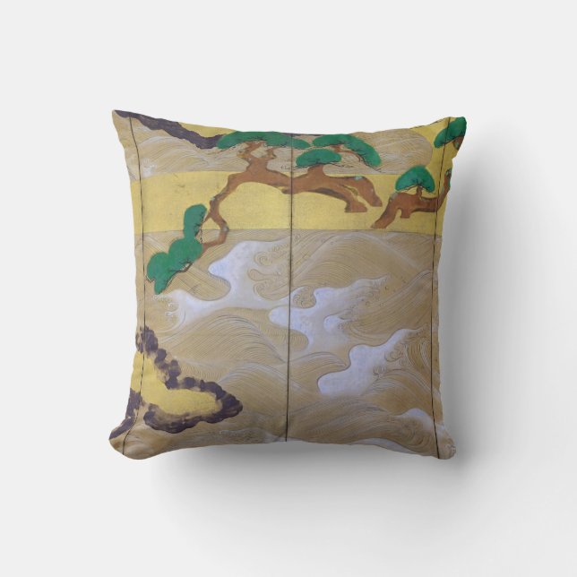 Coussin Vagues à Matsushima (à droite), Tawaraya Sotatsu (Recto)
