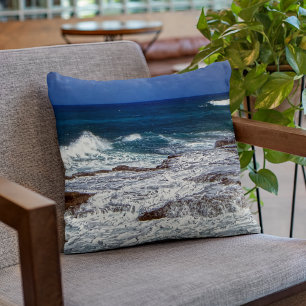 Coussin Vagues Cassantes Sur Les Rochers Jeter L'Oreiller