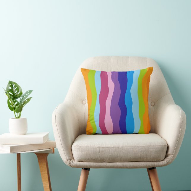 Coussin Vagues colorées (Chaise)