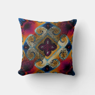 Coussin Vagues diagonales ornementales : Texture mosaïque