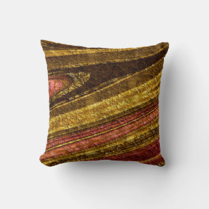 Coussin Vagues texturées décor abstrait parties scintillan