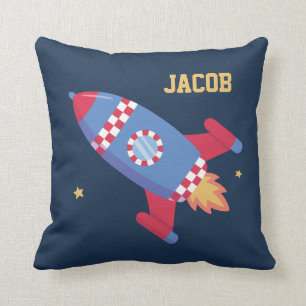 Coussin Vaisseau Spatial à Carreaux, Espace, Décoration de