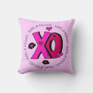 Coussin Valentine Hugs et baisers