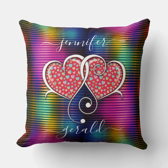 Coussin Valentine Interlock Hearts Design (Recto)