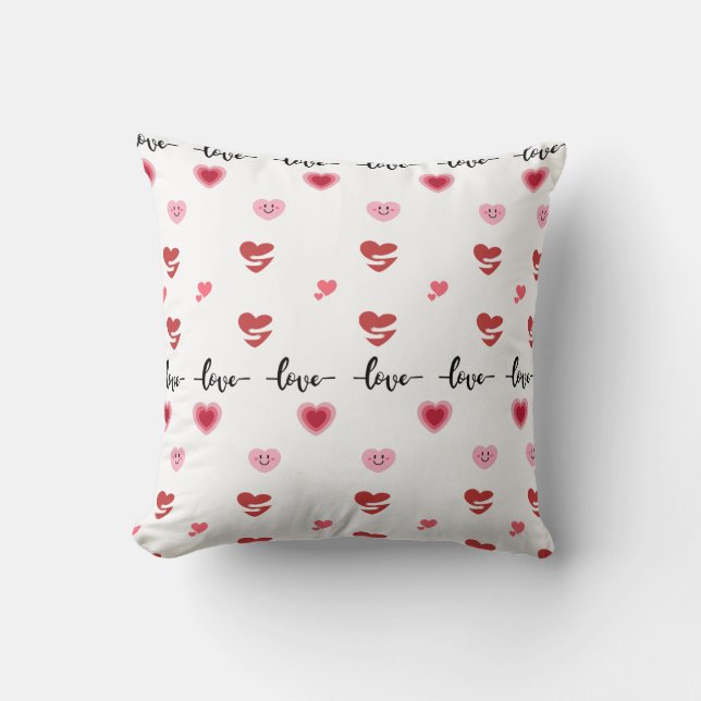 Coussin Valentine Throw Pillow love text (Recto)